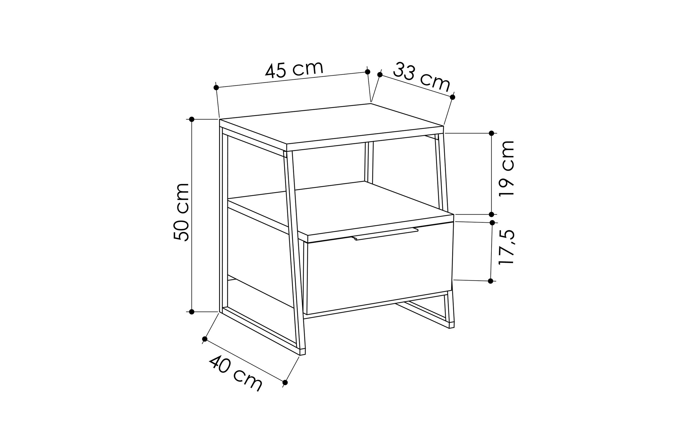Noptiera Pall, antracit  2